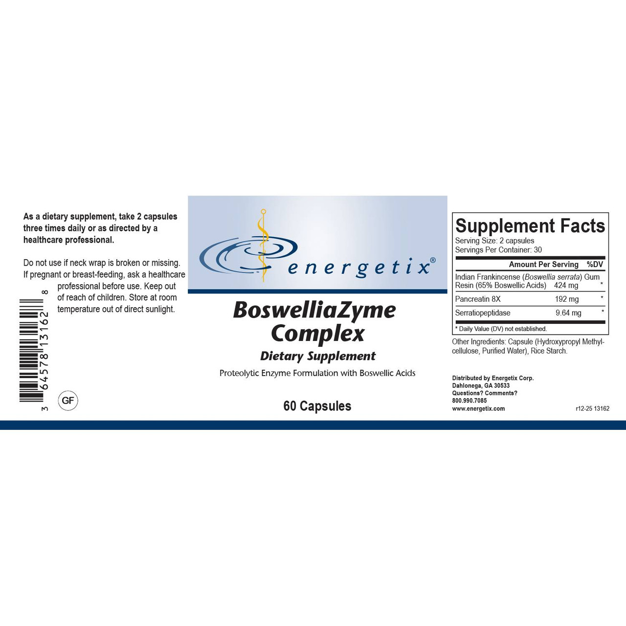 Energetix BoswelliaZyme Complex - 60 Capsules