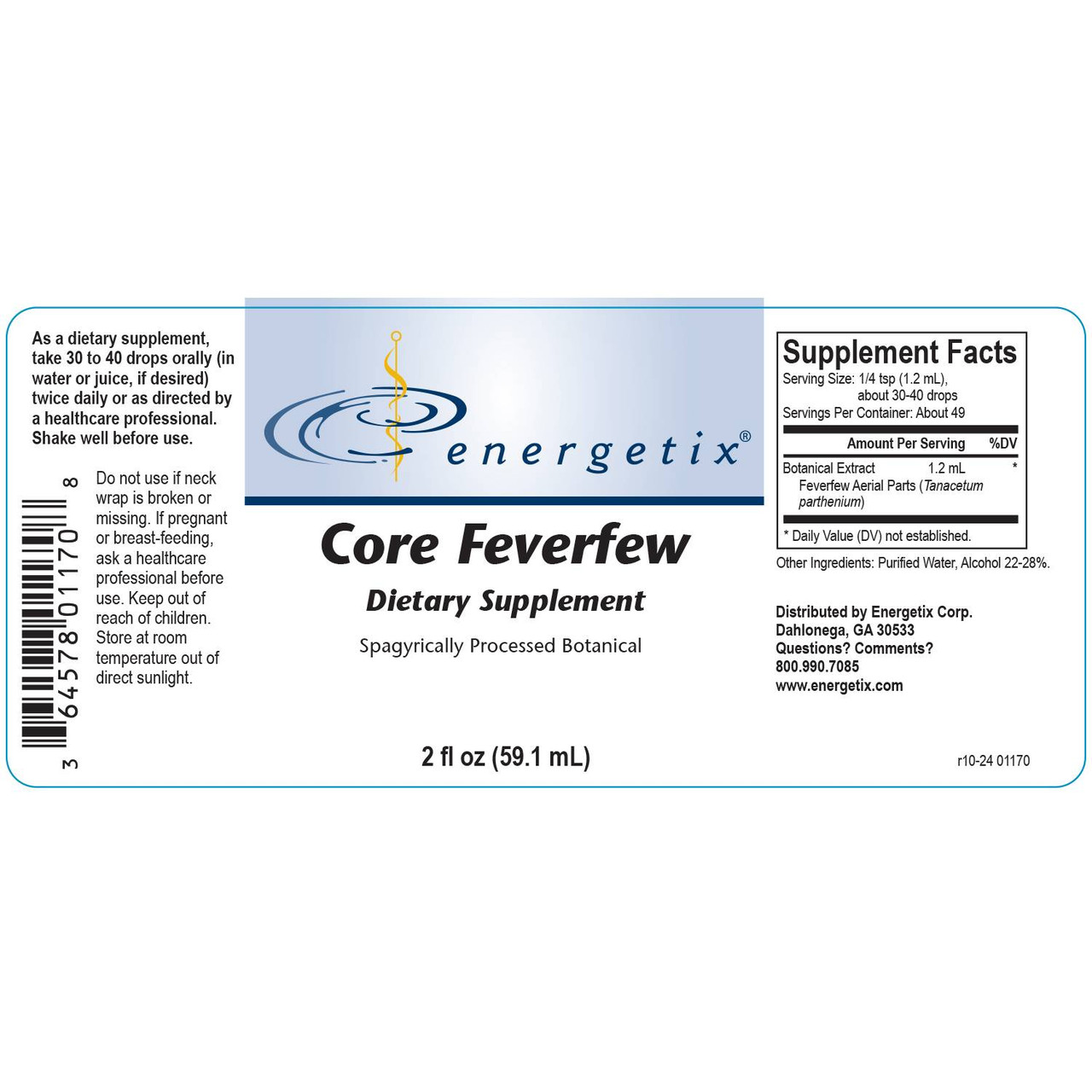 Energetix Core Feverfew - 59.1 Milliliters