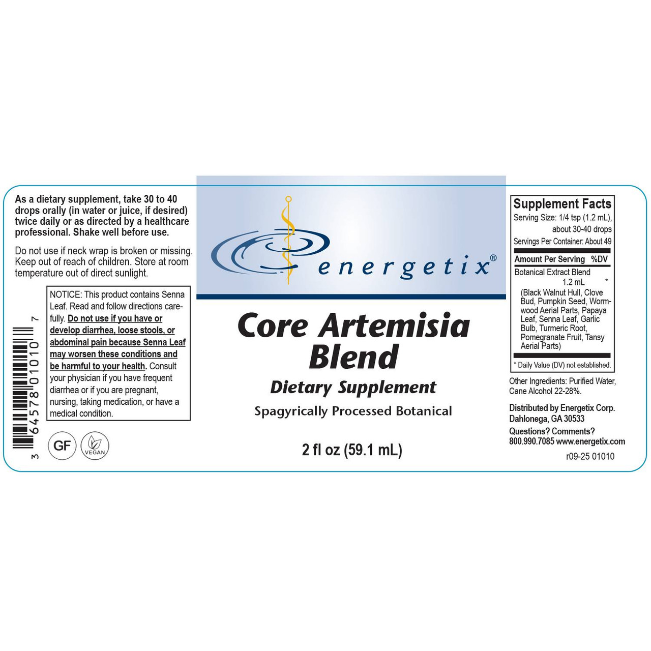 Energetix Core Artemisia Blend - 59.1 Milliliters
