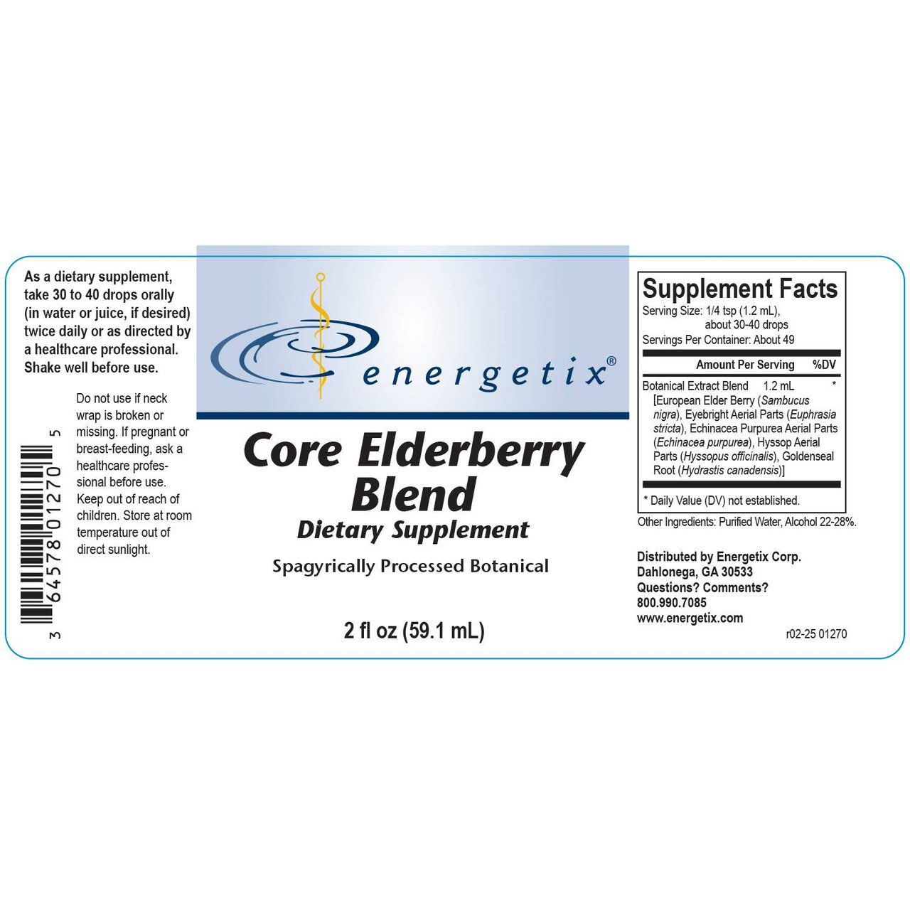 Energetix Core Elderberry Blend - 59.1 Milliliters
