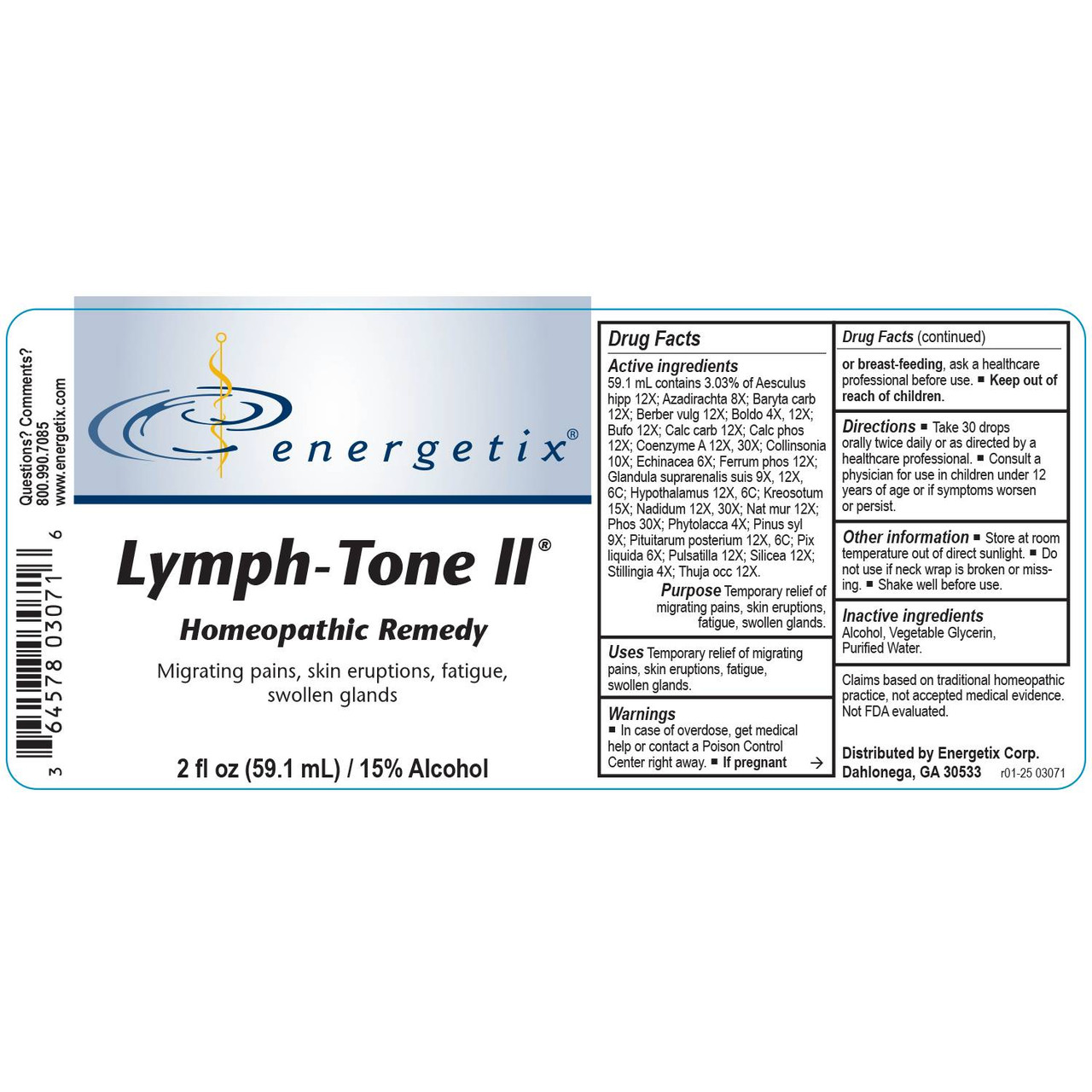 Energetix Lymph-Tone II - 59.1 Milliliters