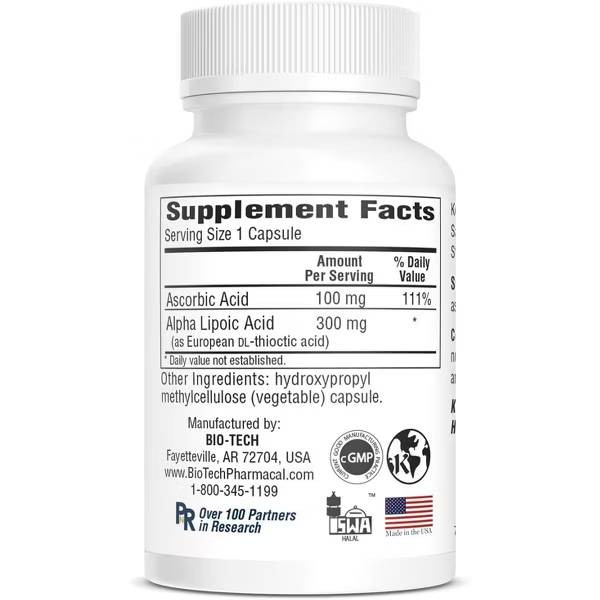 Bio-Tech Pharmacal Lipoic - 100 Capsules