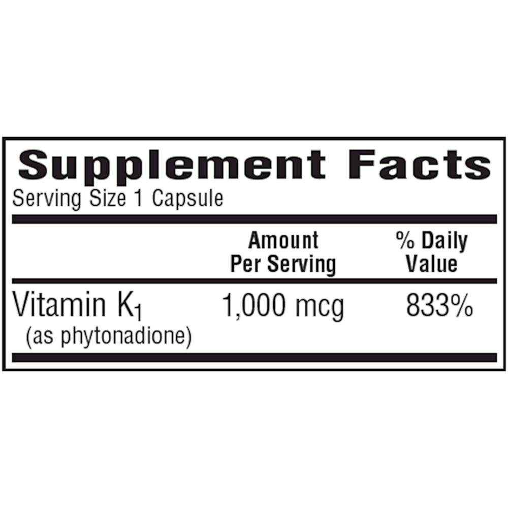 Bio-Tech Pharmacal K1-1000 (Vitamin K1) - 100 Capsules