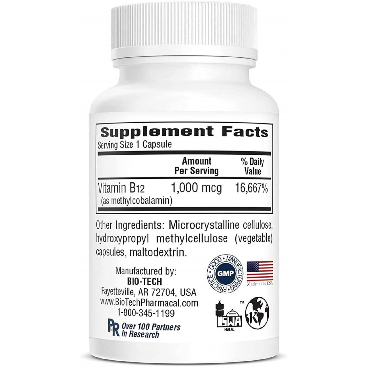 Bio-Tech Pharmacal B-12 Methyl - 100 Capsules