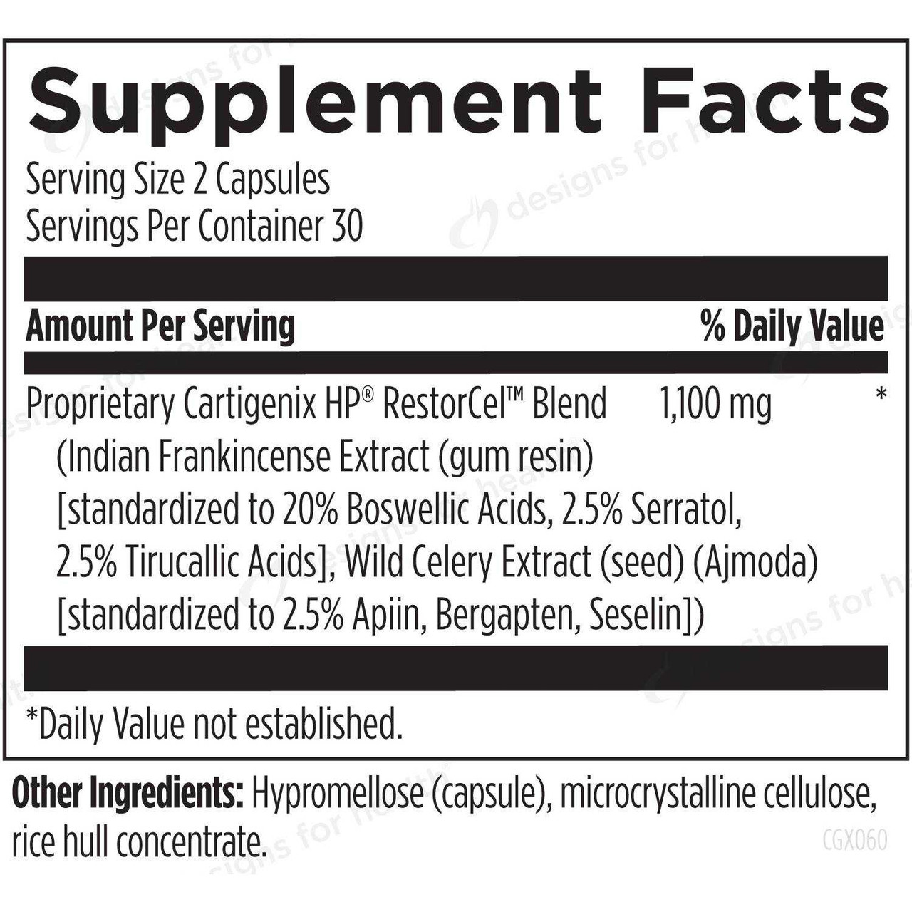 Designs for Health Cartigenix HP - 60 Capsules DSHL08168 79.99