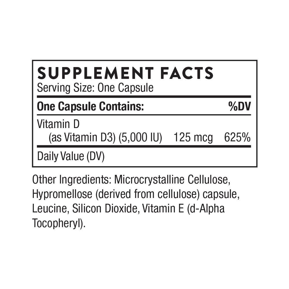 Thorne Vitamin D-5,000 - NSF Certified for Sport