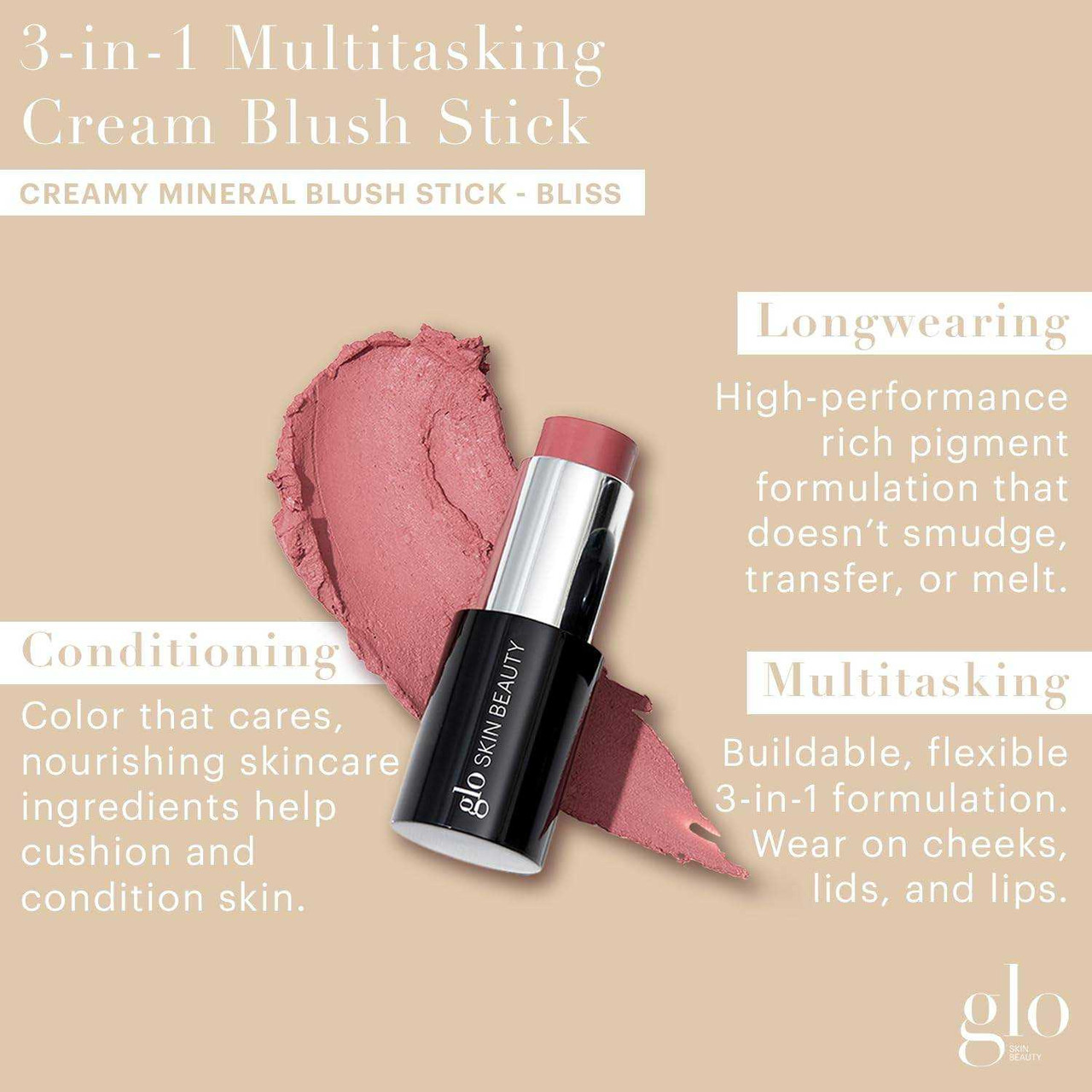 glo Skin Beauty Cream Blush Stick GSB-CBS 40
