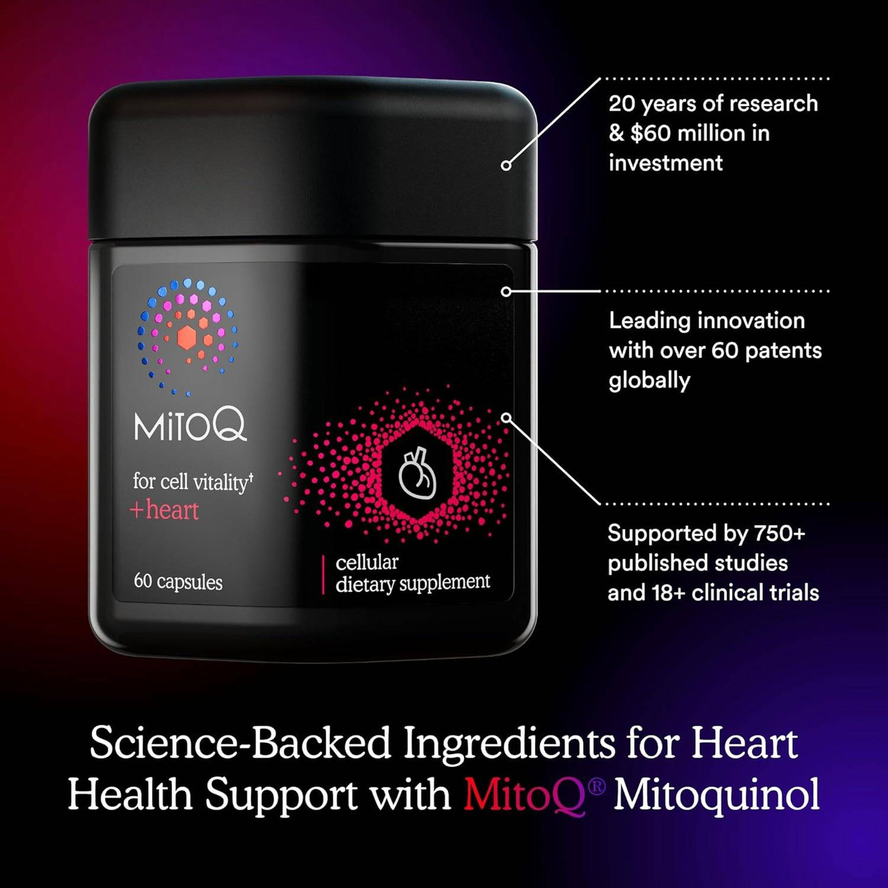 MitoQ +heart - 60 Capsules