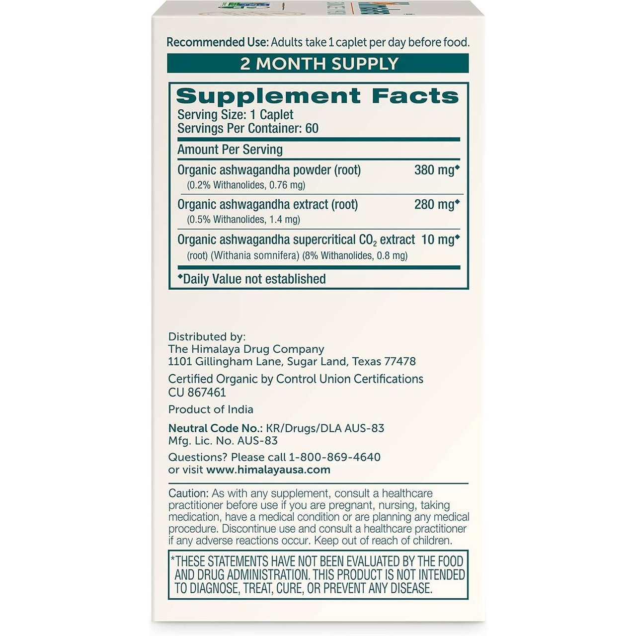 Himalaya Wellness Organic Ashwagandha