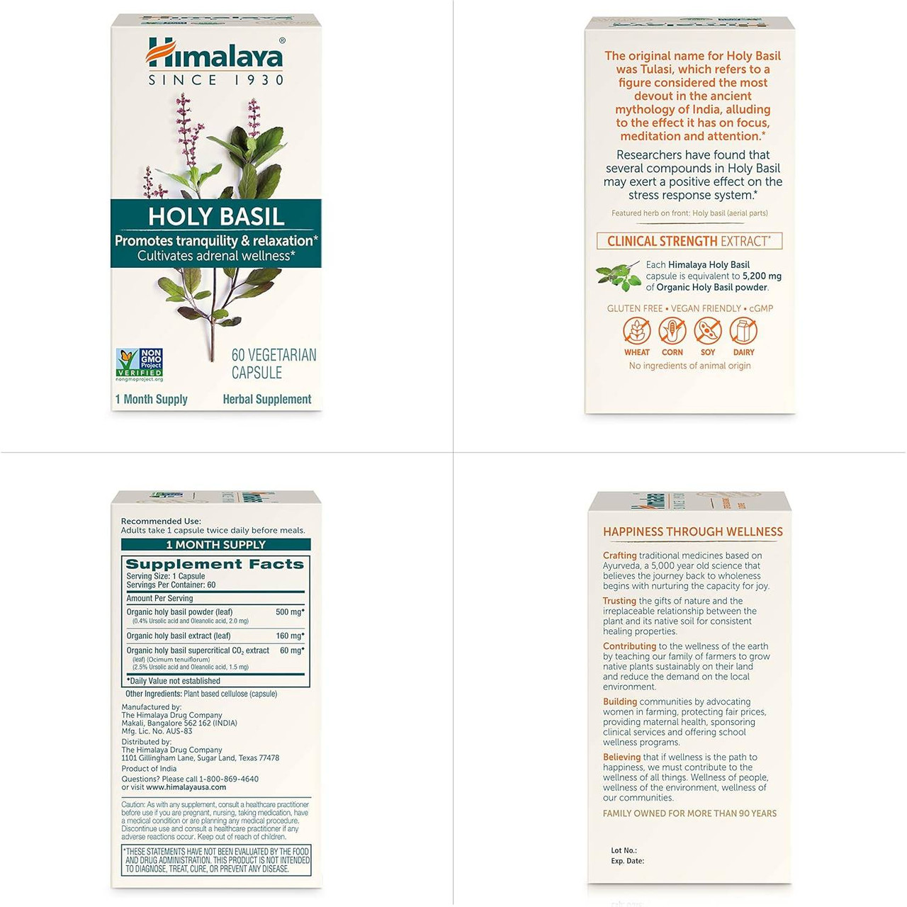 Himalaya Wellness Holy Basil - 60 Capsules