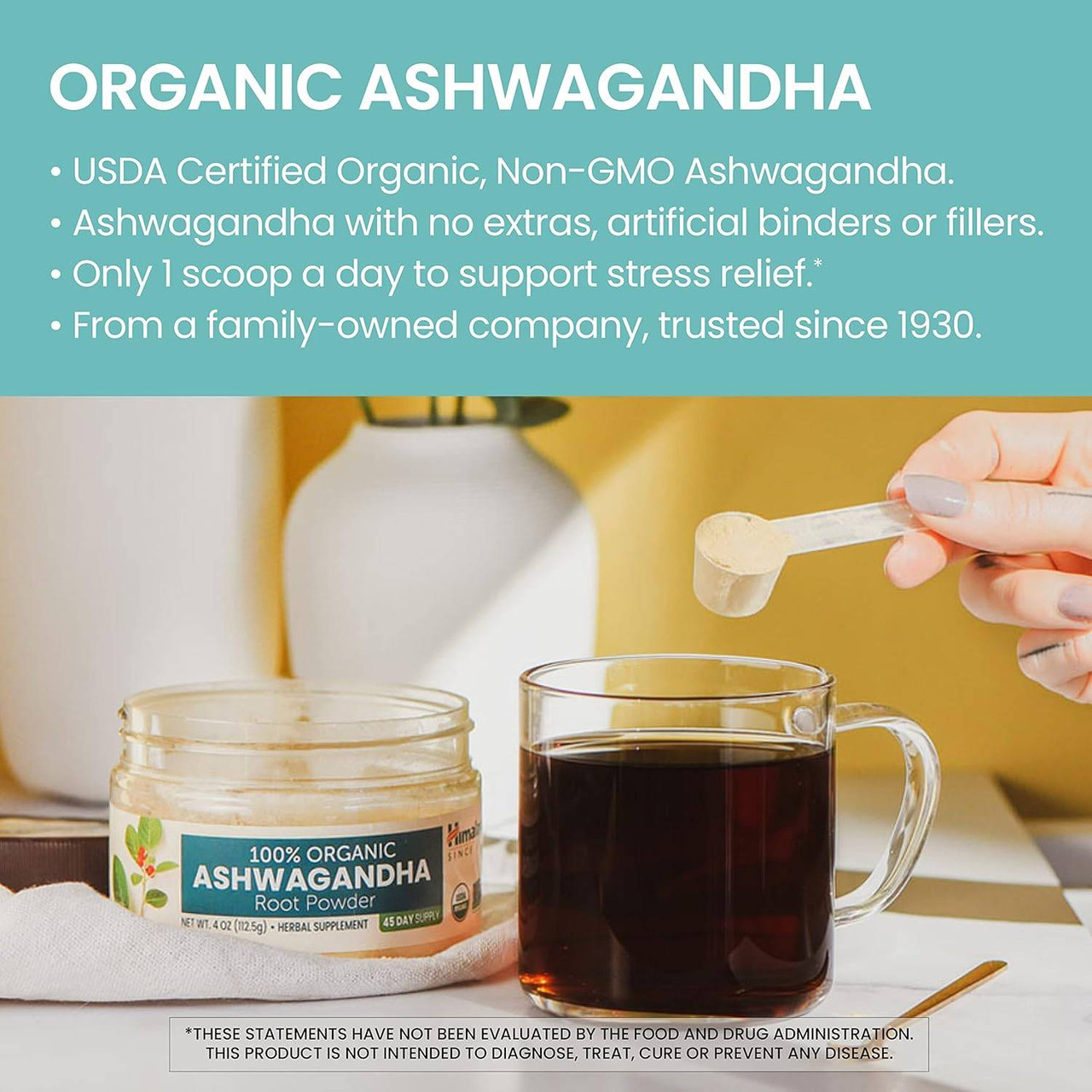 Himalaya Wellness Organic Ashwagandha Root Powder - 112.5 Grams