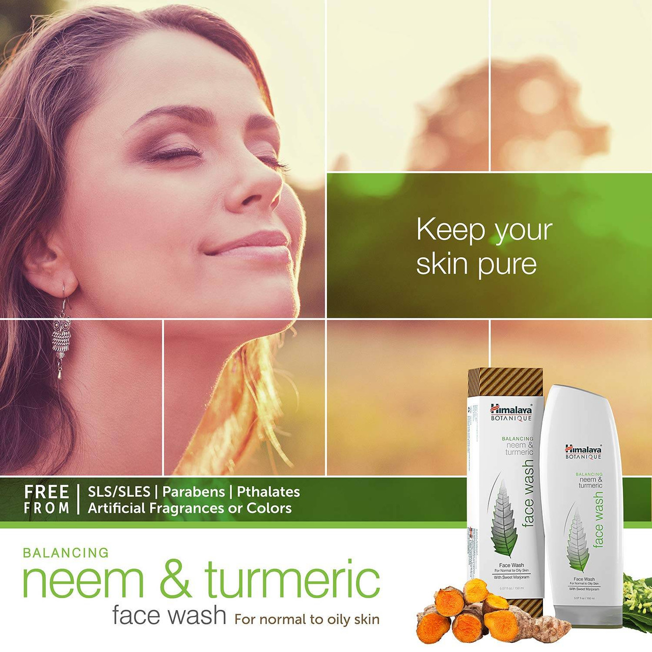 Himalaya Wellness Neem & Turmeric Face Wash - 5.07 Ounces