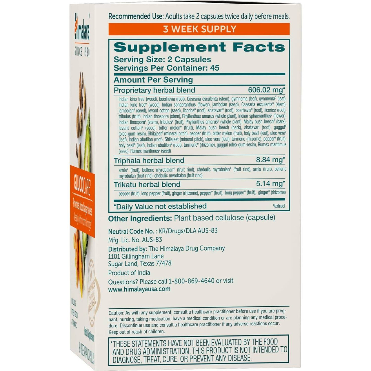 Himalaya Wellness GlucoCare - 90 Capsules