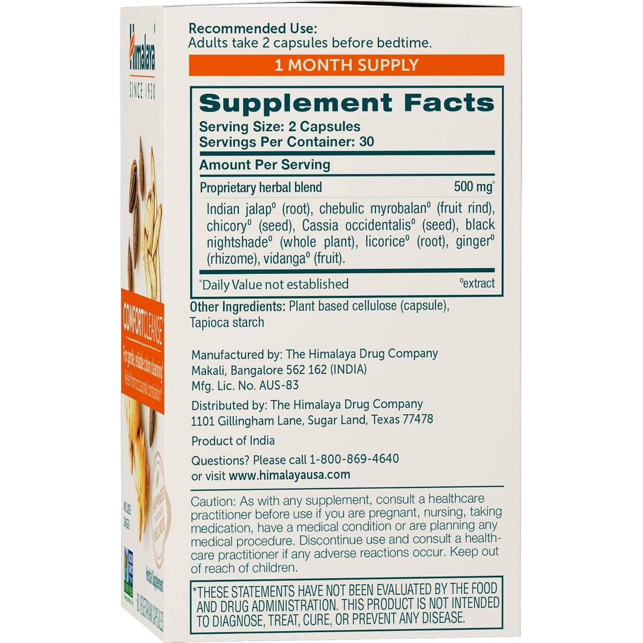 Himalaya Wellness Comfort Cleanse - 60 Capsules