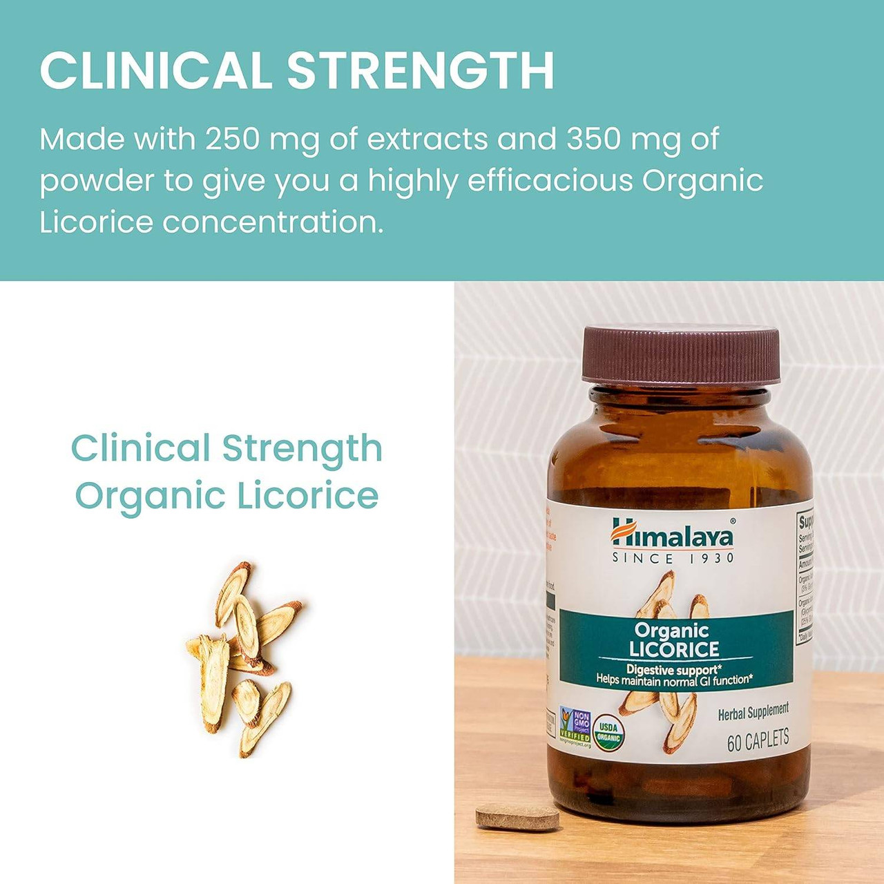 Himalaya Wellness Organic Licorice - 60 Caplets