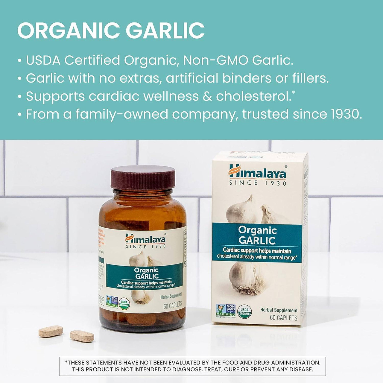 Himalaya Wellness Organic Garlic - 60 Caplets
