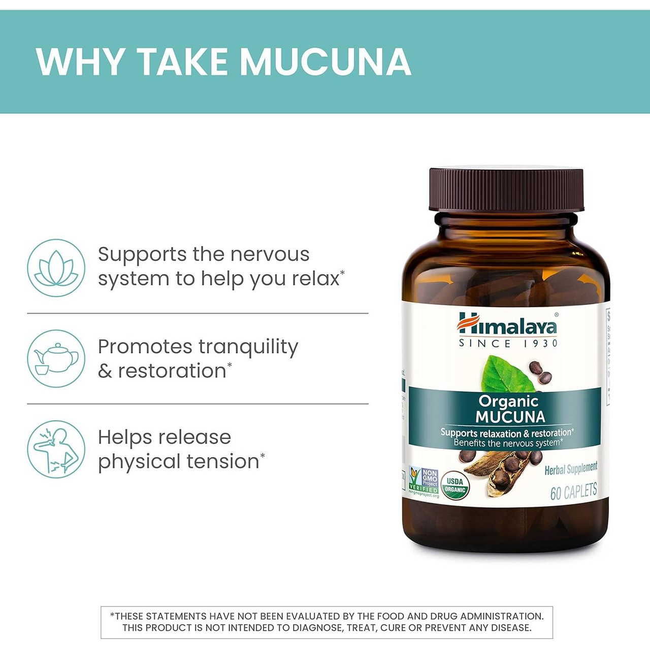 Himalaya Wellness Organic Mucuna - 60 Caplets