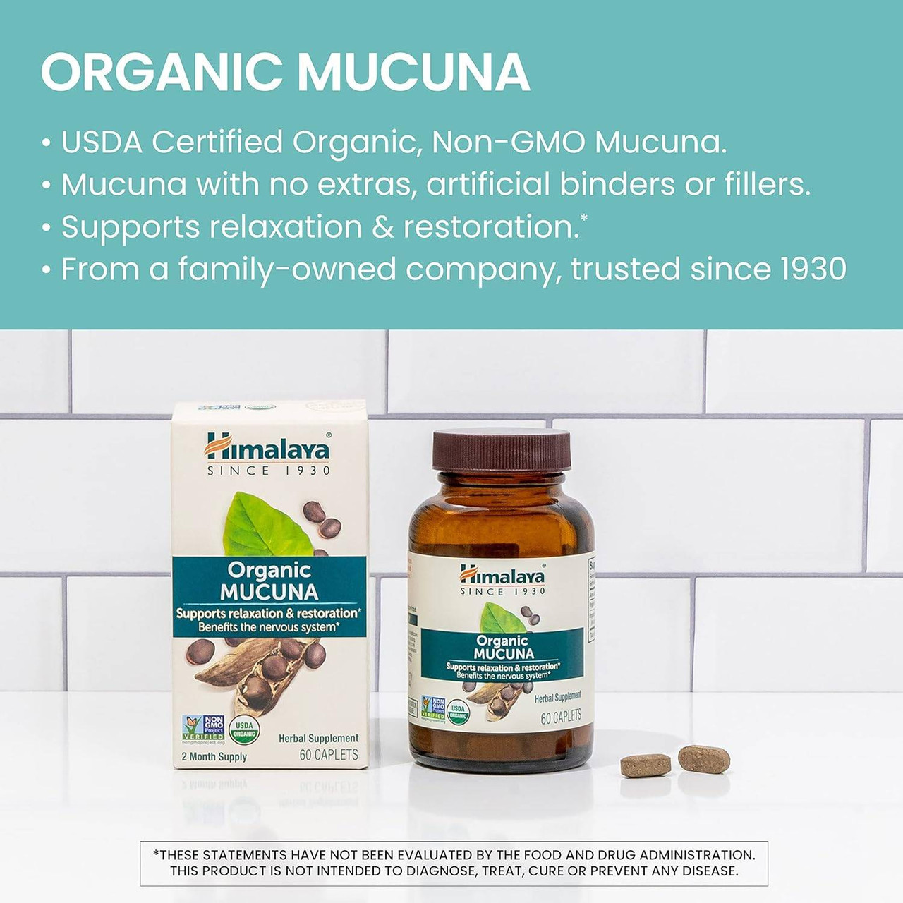 Himalaya Wellness Organic Mucuna - 60 Caplets
