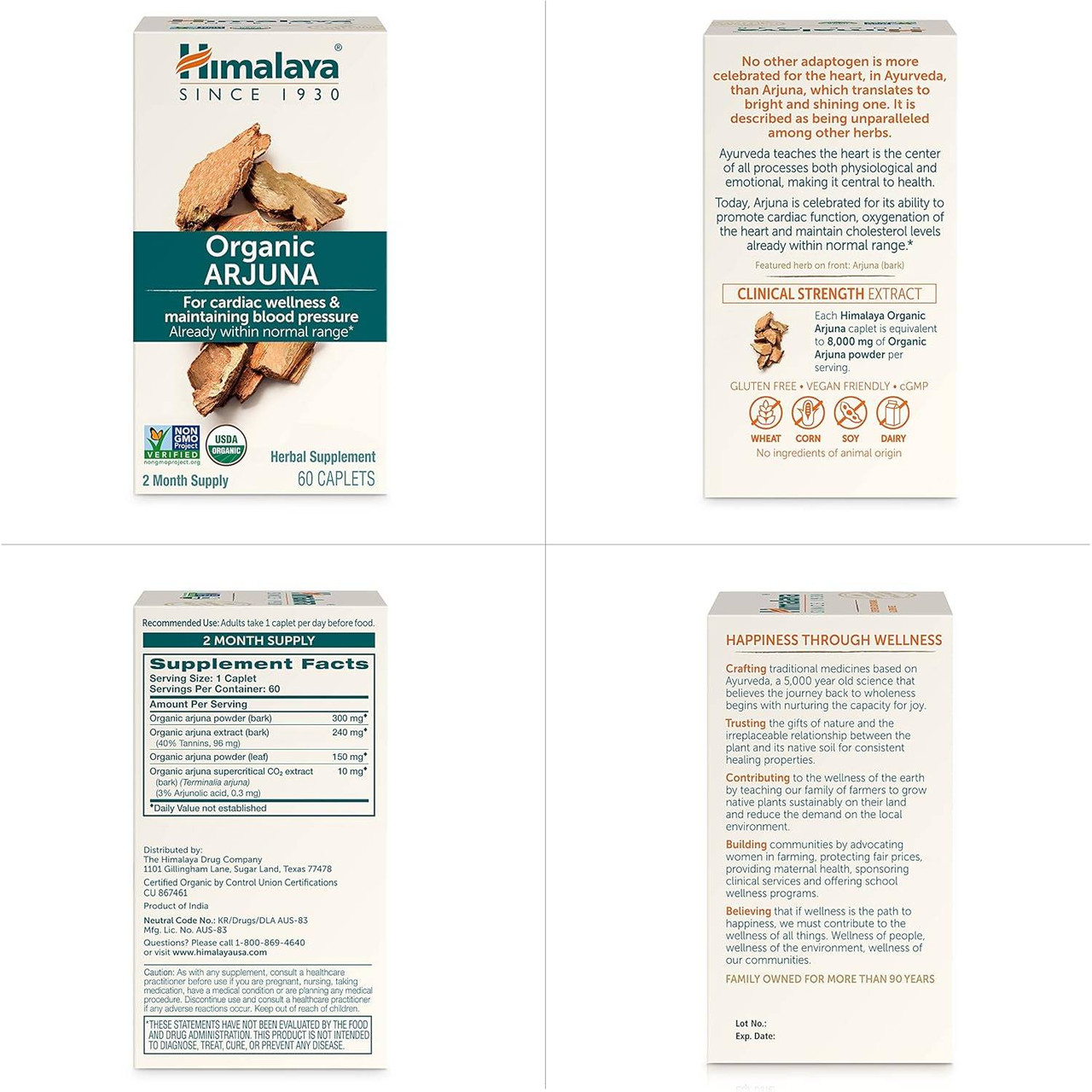 Himalaya Wellness Organic Arjuna - 60 Caplets