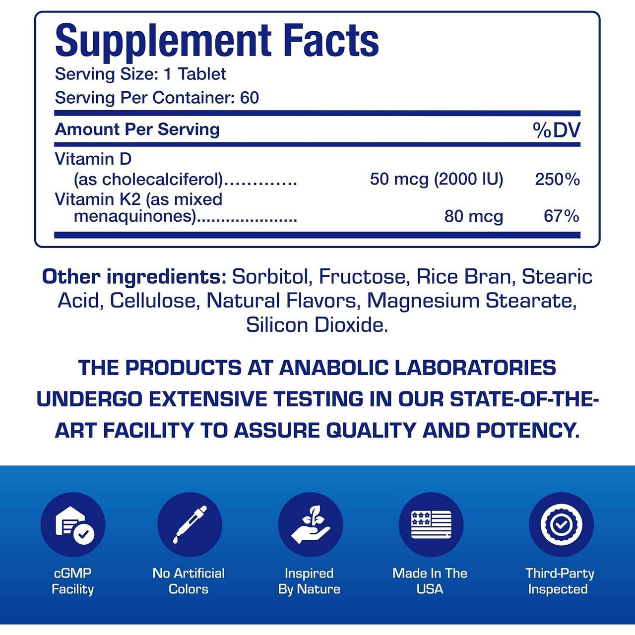 Anabolic Laboratories Ultra K2-D3 - 60 Chewables