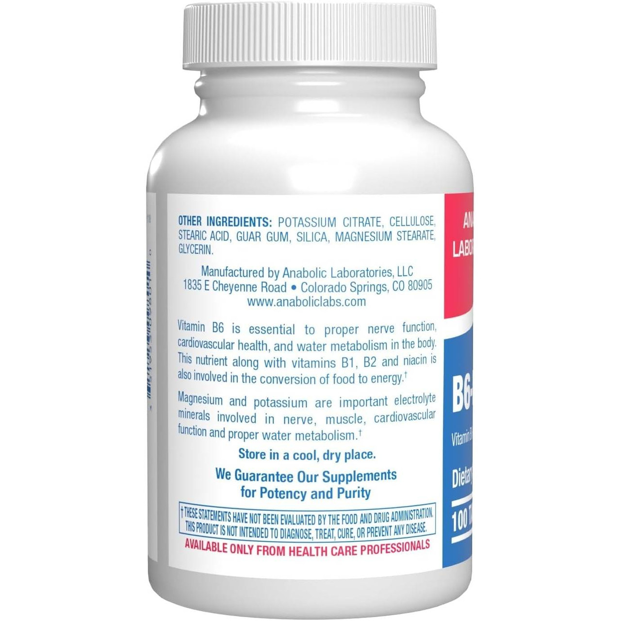 Anabolic Laboratories B6-Plus - 100 Tablets