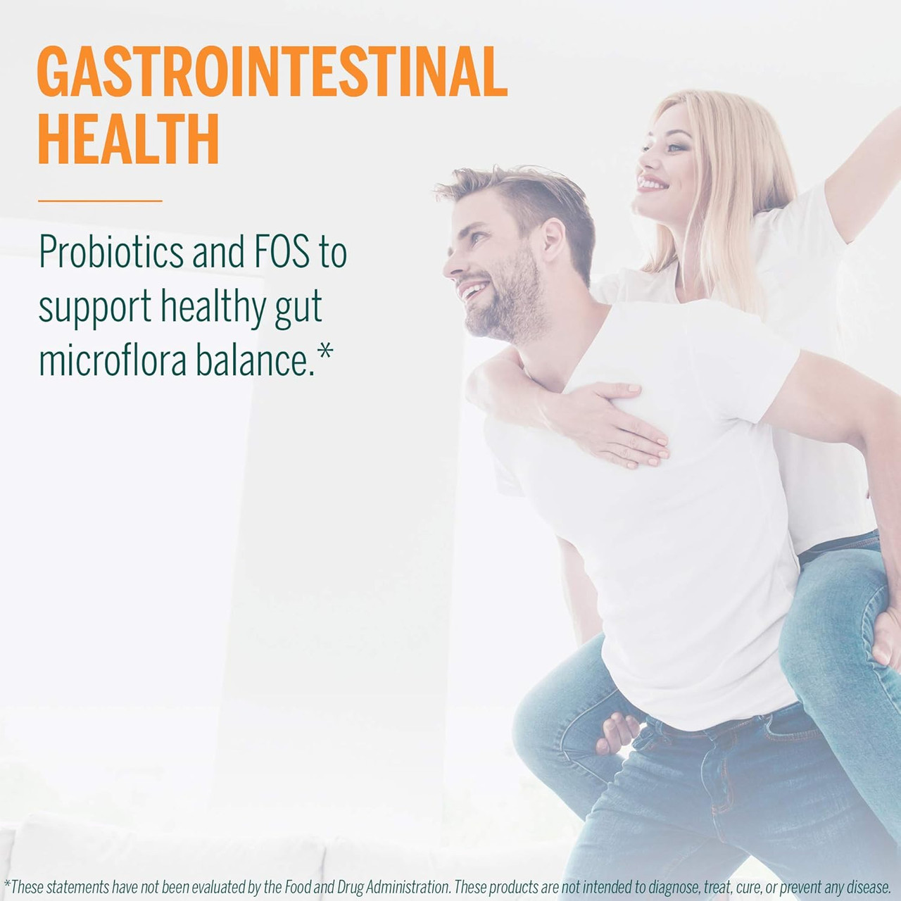 Couple piggyback, HMF forte gastrointestinal microflora graphic