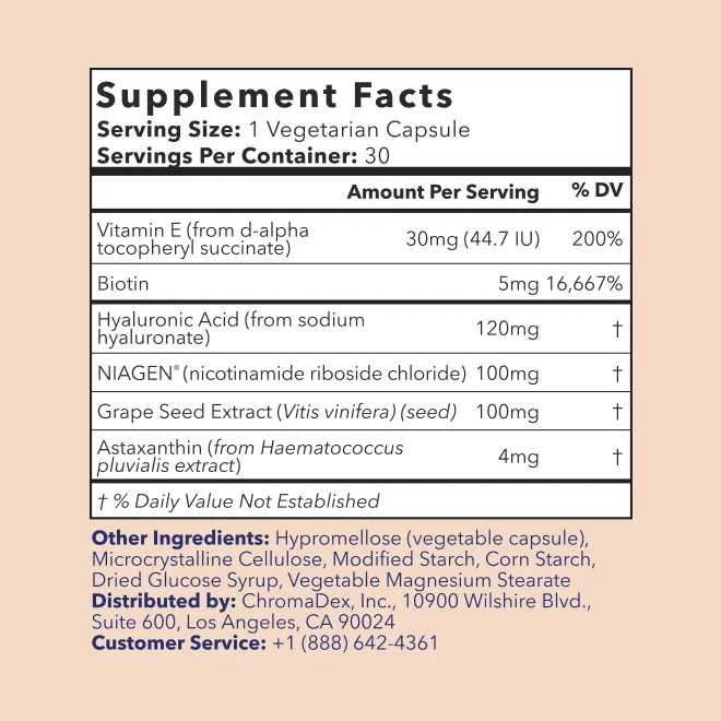 Tru Niagen Beauty - 30 Capsules TRNG73168 46