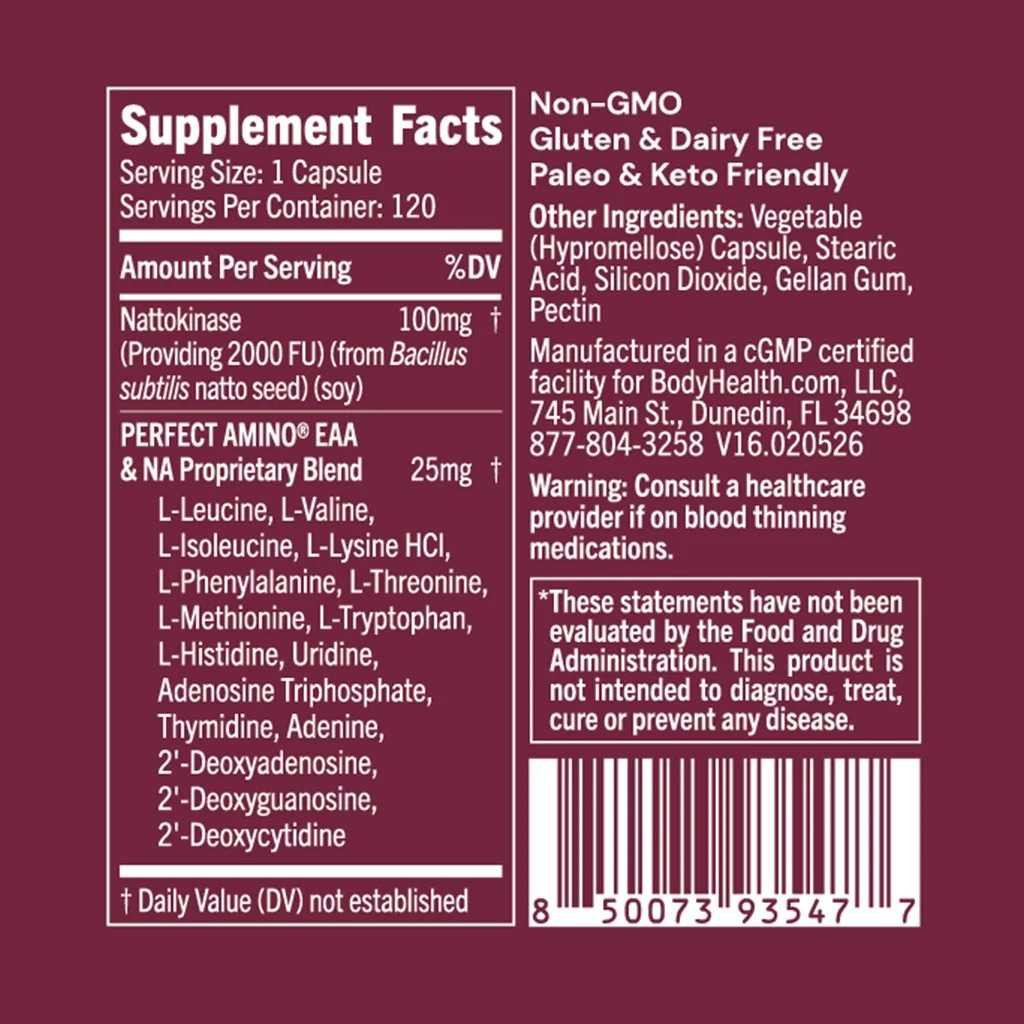 BodyHealth Nattokinase - 120 Capsules BDHL35477 69.95