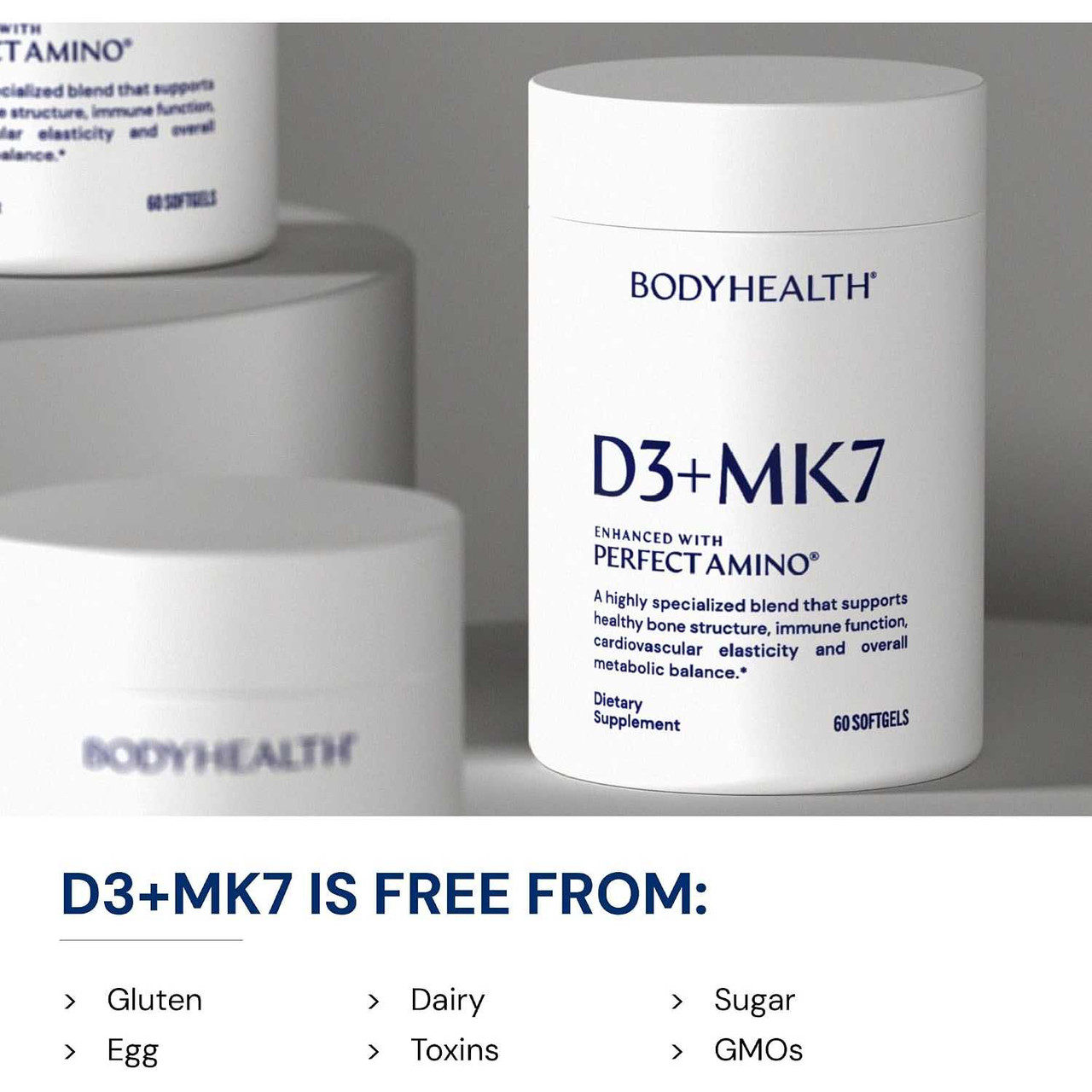 BodyHealth D3 + MK7 - 60 Softgels BDHL35095 28.95