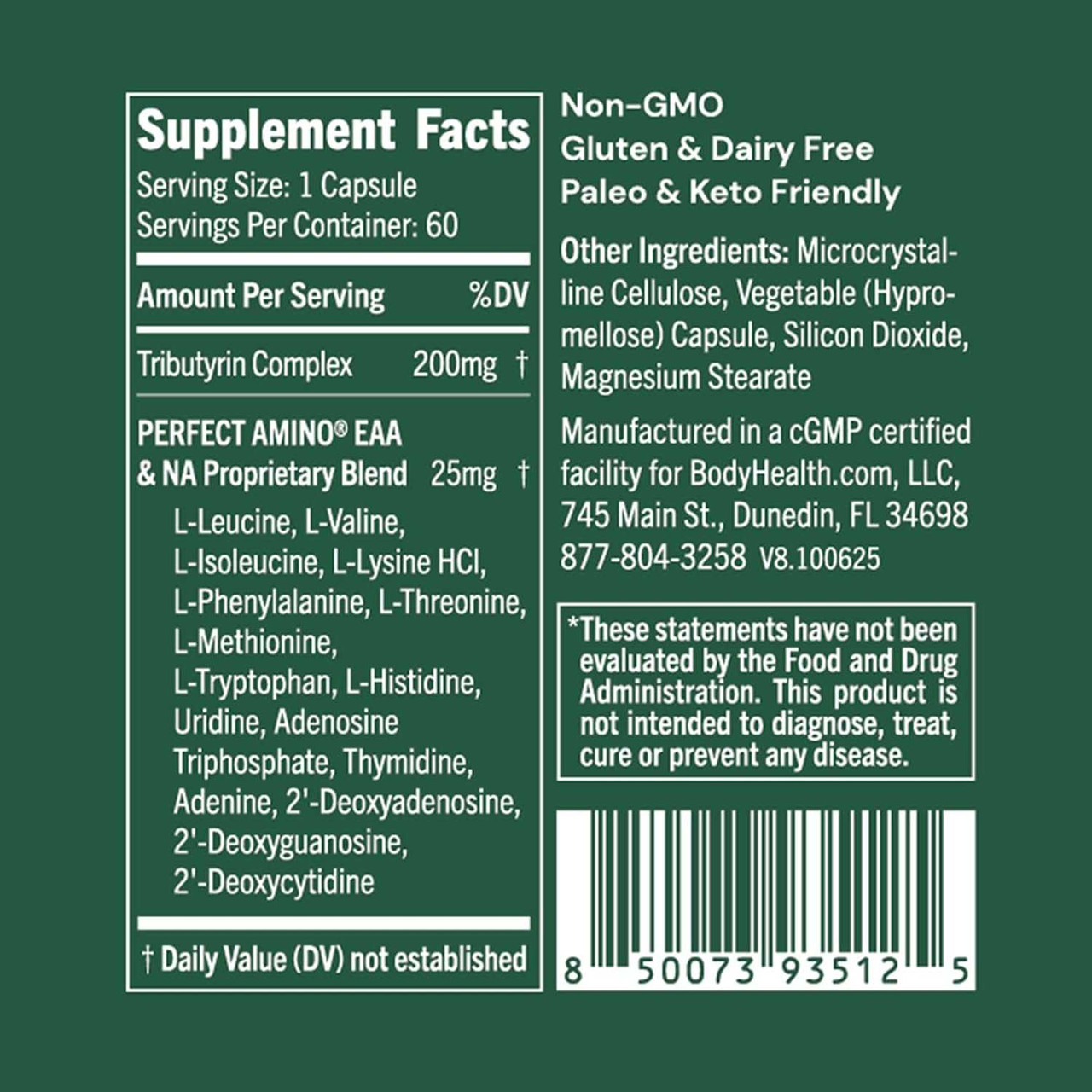 BodyHealth Tributyrin - 60 Capsules BDHL35125 39.95