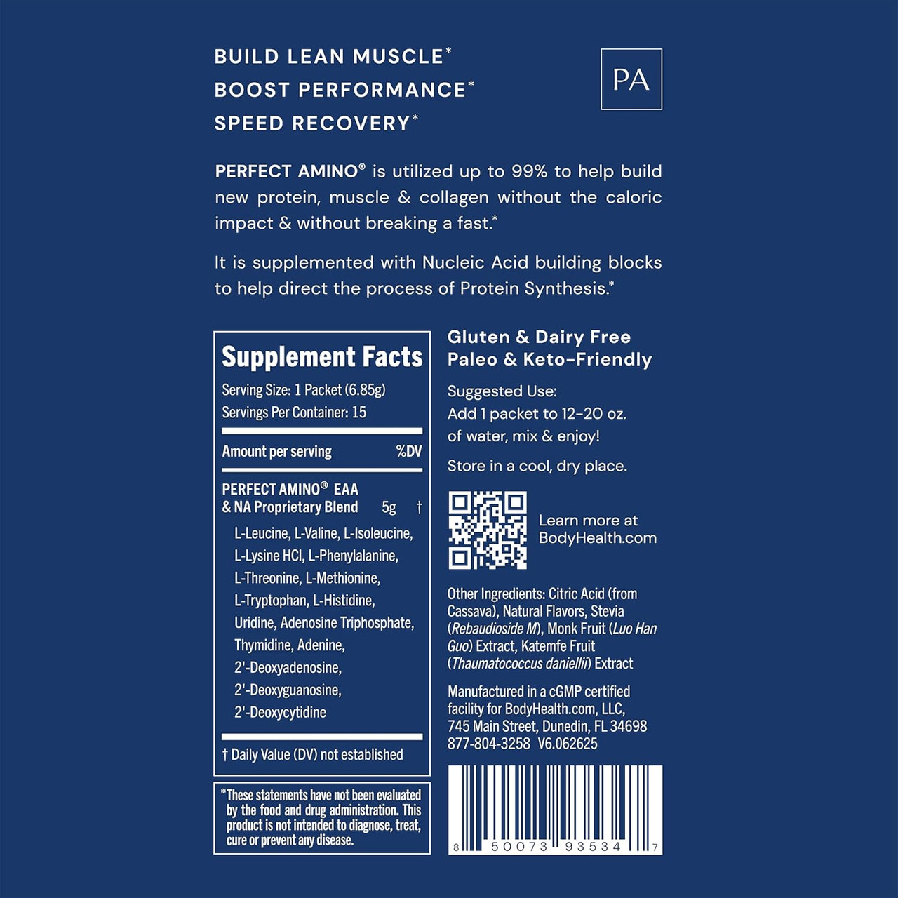 BodyHealth Perfect Amino Travel Packets