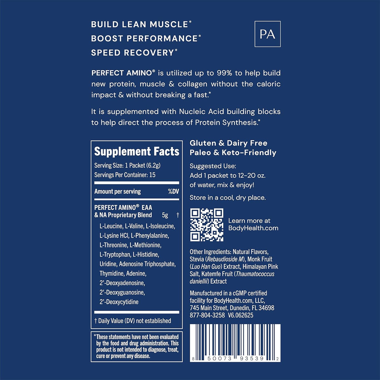 BodyHealth Perfect Amino Travel Packets
