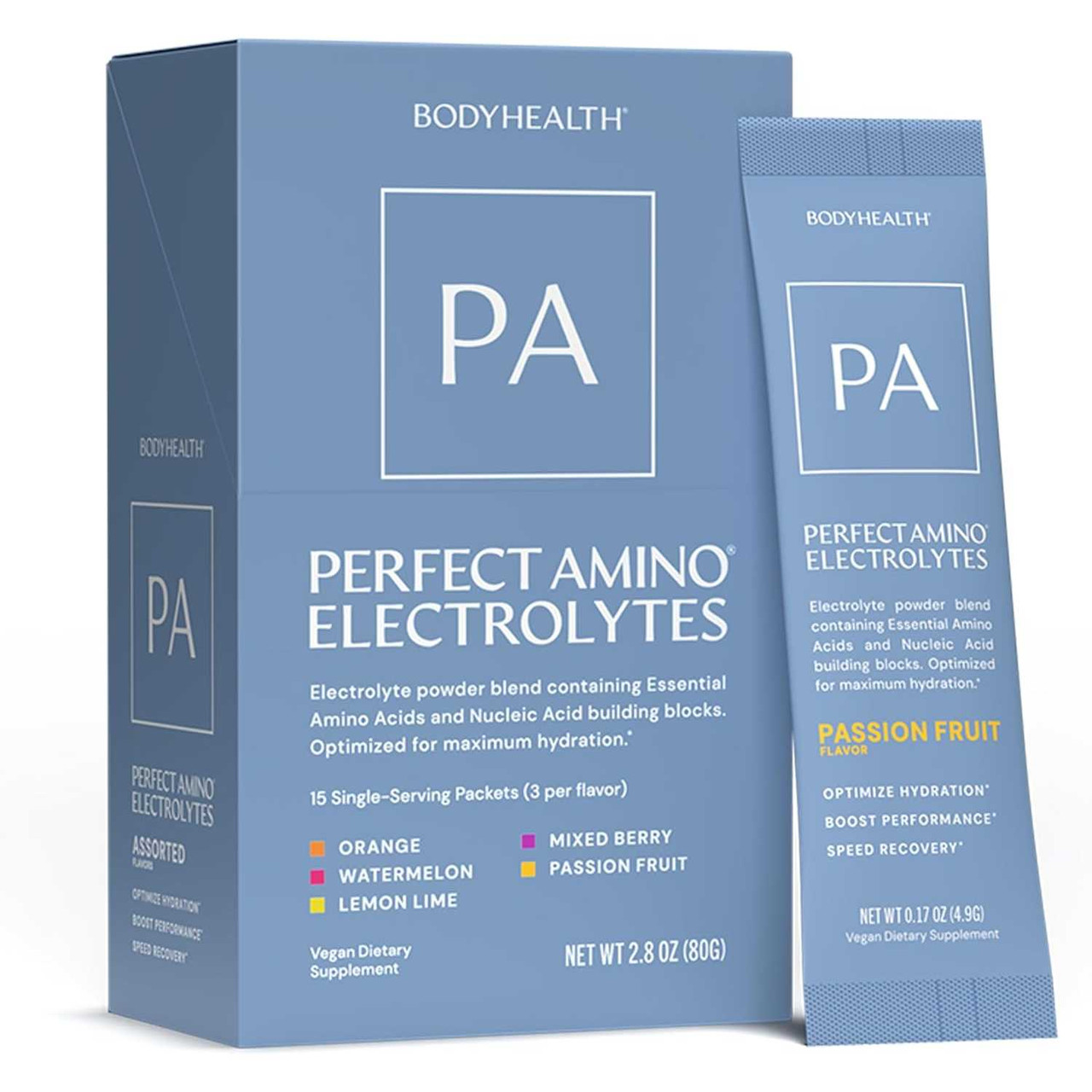 Perfect Amino Electrolytes Assorted flavors 15 packets travel box