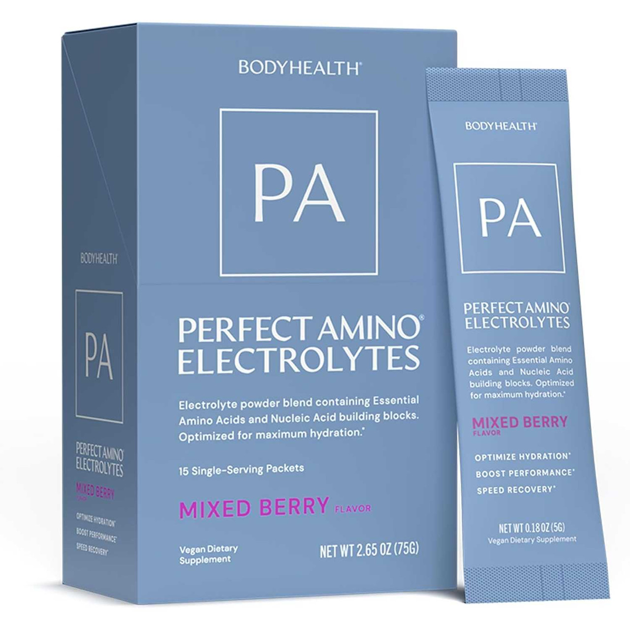 Perfect Amino Electrolytes Mixed Berry 15 packets travel box