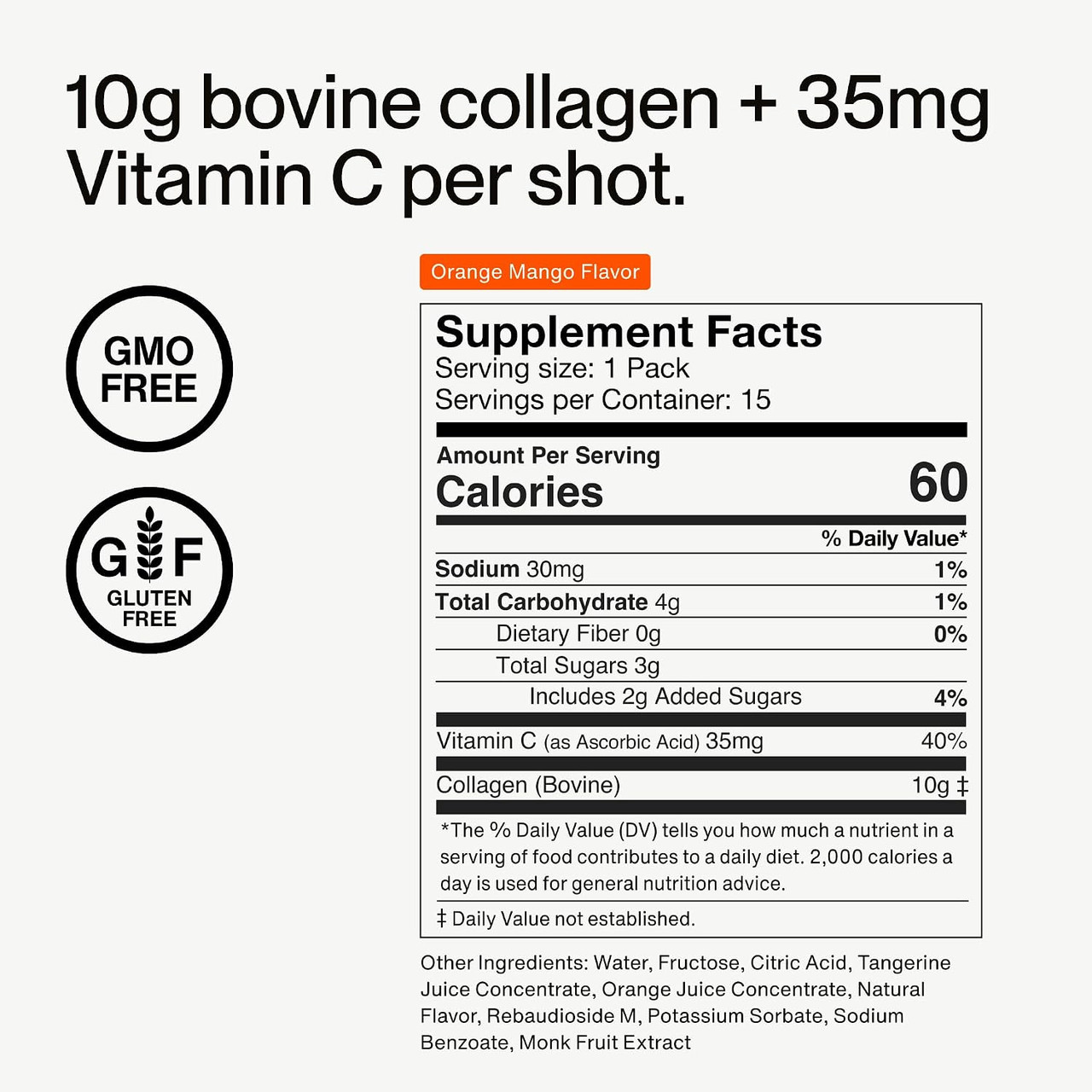 Momentous Collagen Shot , Orange Mango - 375 Grams