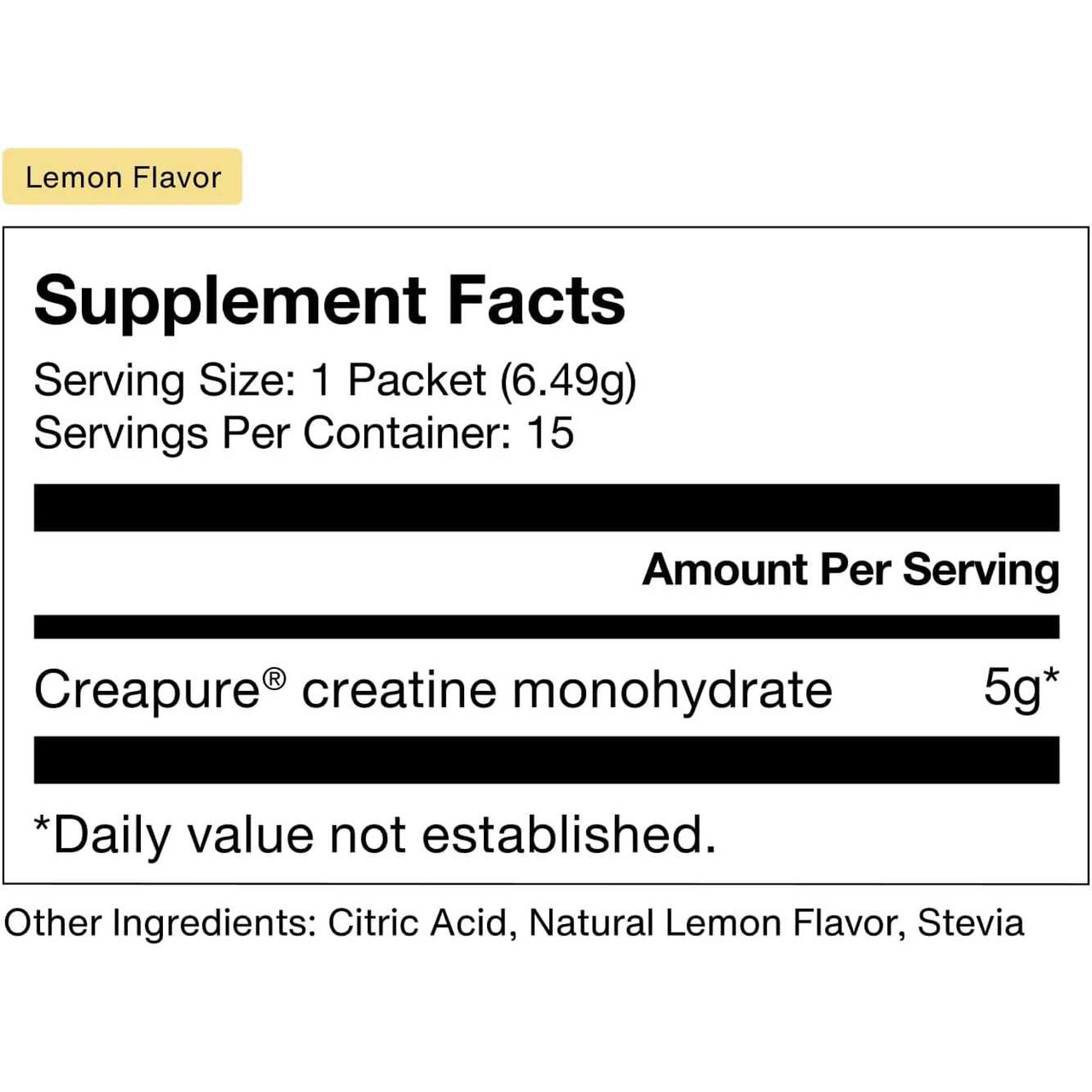 Momentous Creatine Singles, Lemon - 15 Packets MMNT96899 22.99