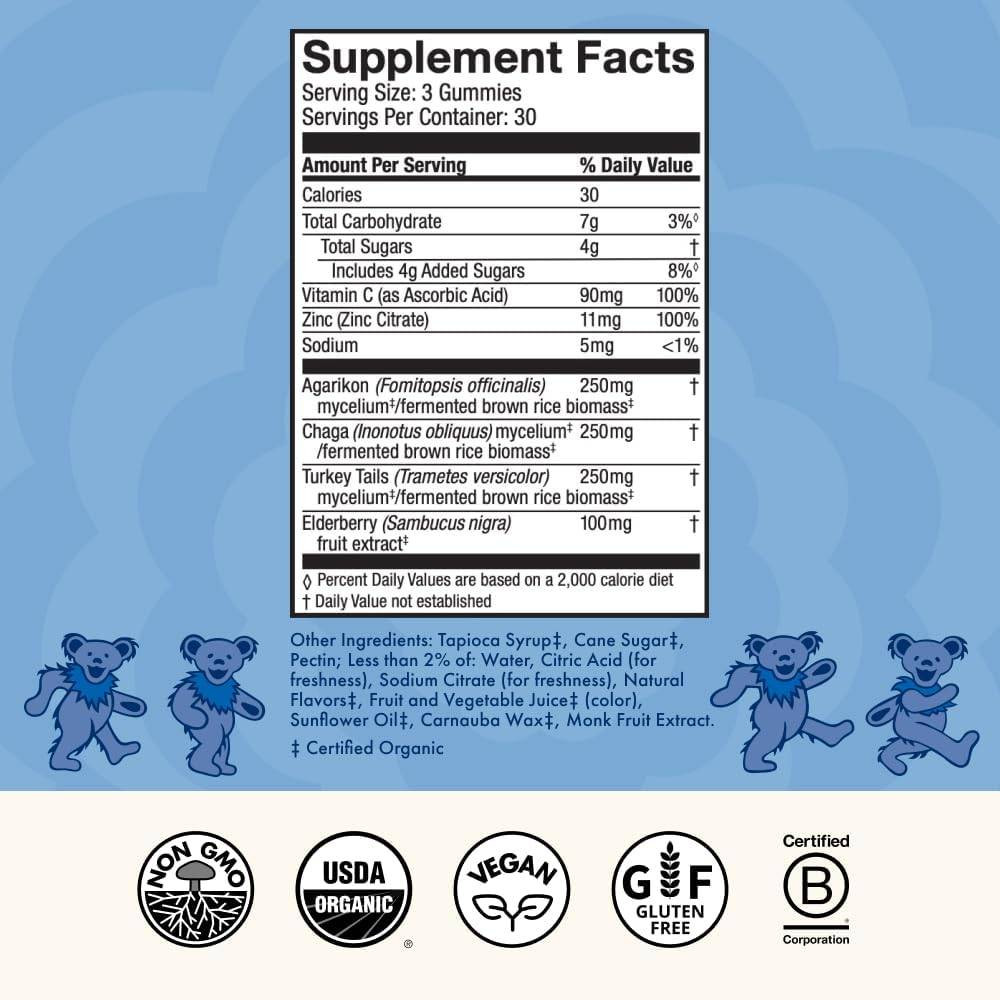 Host Defense Beary Well Grateful Dead Gummies - 90 ct