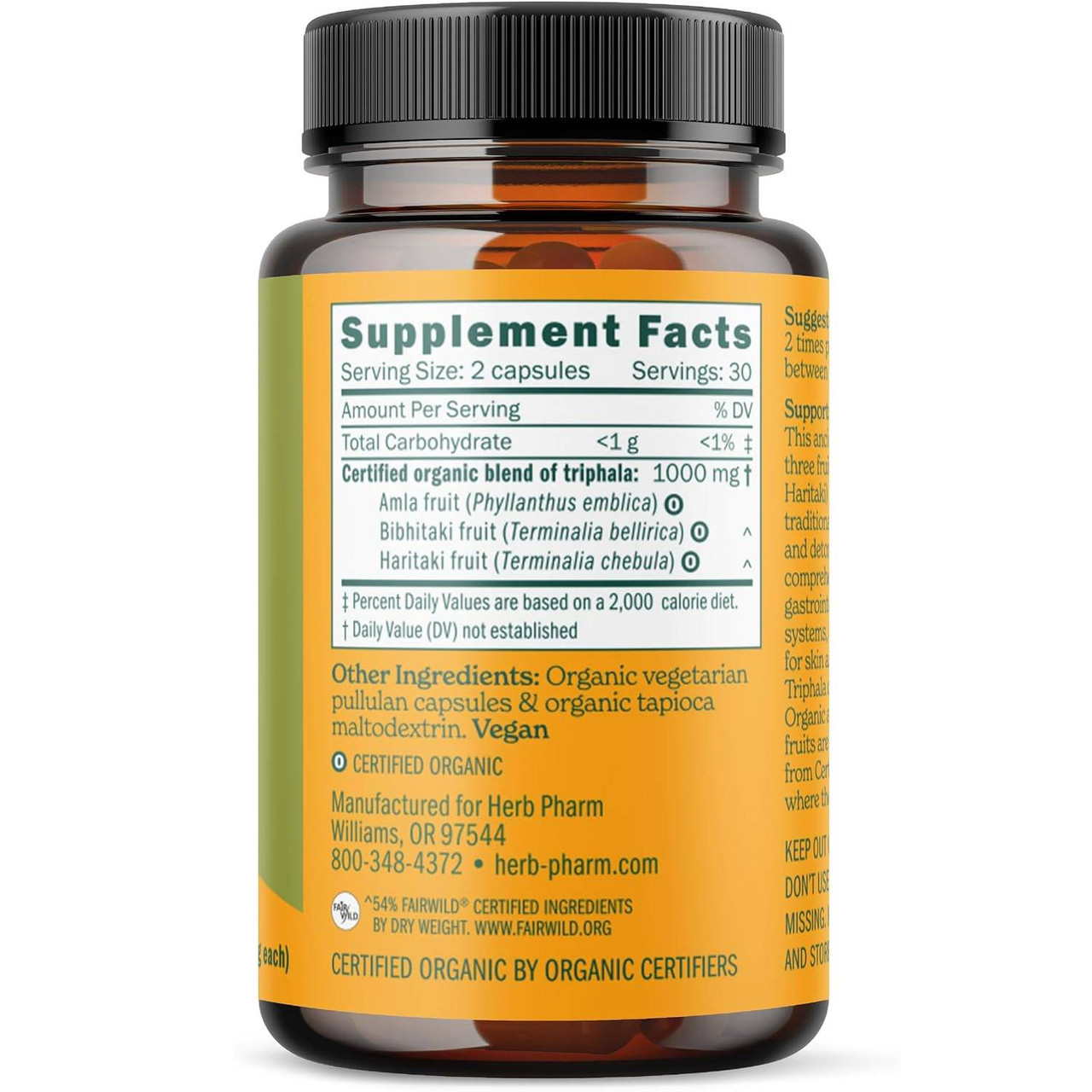 Herb Pharm Triphala Capsules - 60 capsules