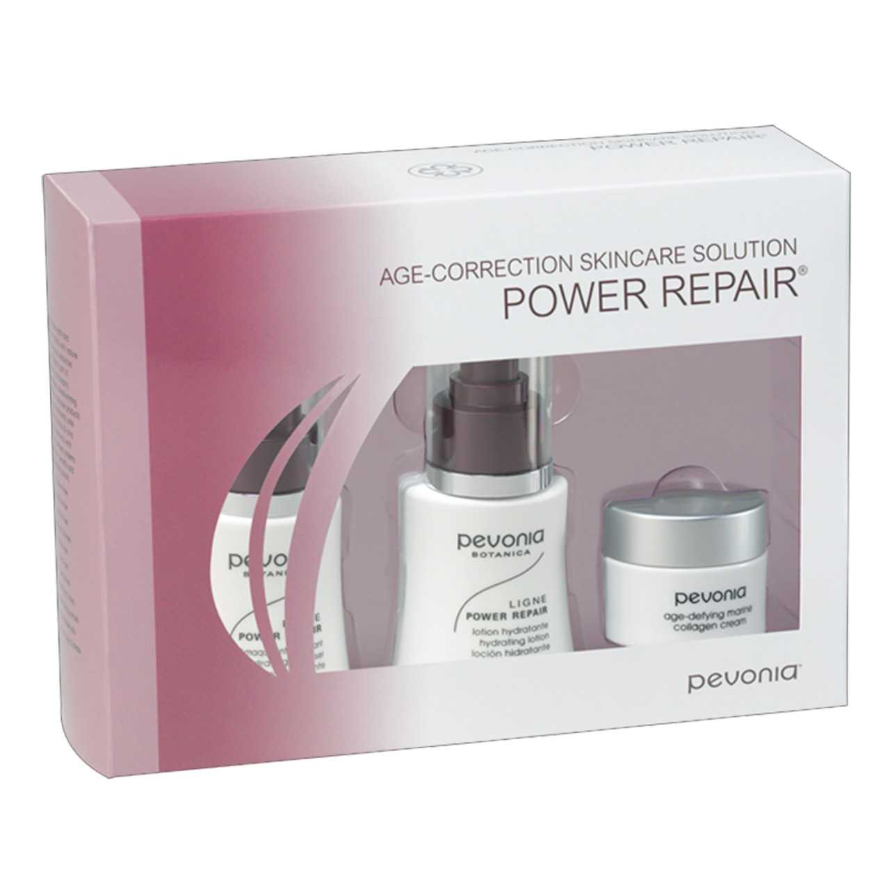 Pevonia Power Repair kit box with three products