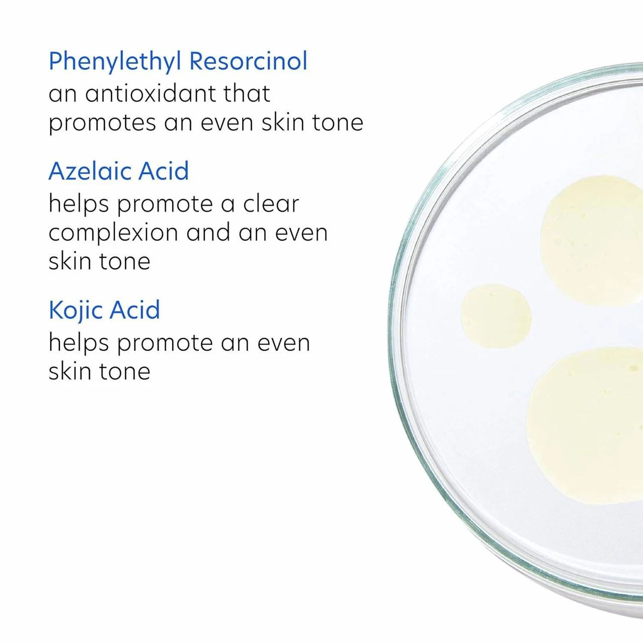 Pigment Gel HQ Free ingredient callouts: phenylethyl resorcinol, azelaic acid, kojic acid