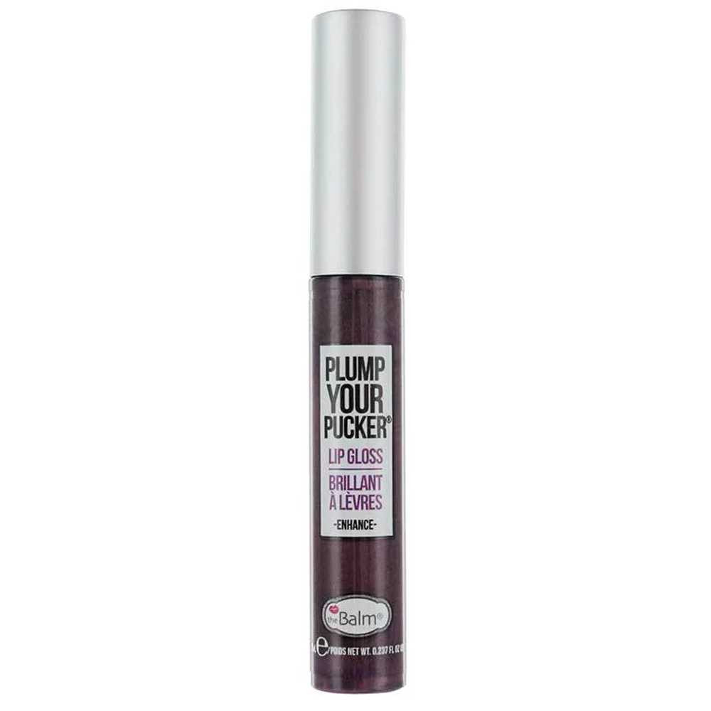 theBalm Plump Your Pucker lip gloss in Enhance, deep plum