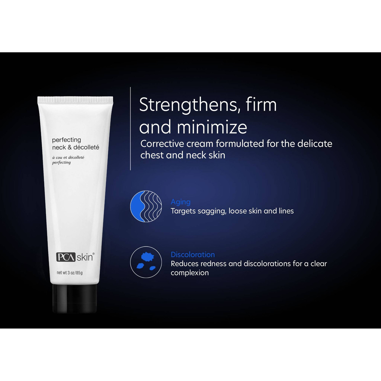 PCA Skin Perfecting Neck & Decollete tube with strengthens, firms and minimizes callouts