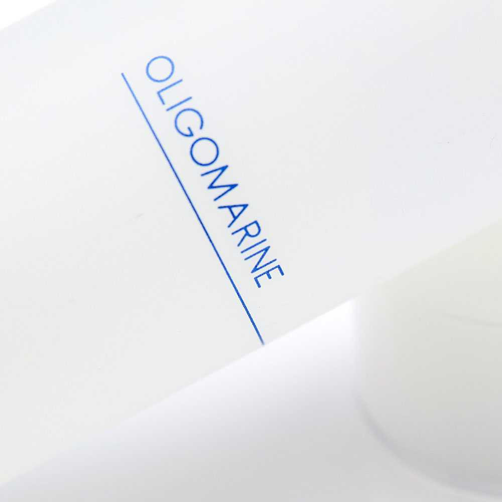 Close-up of the Oligomarine label
