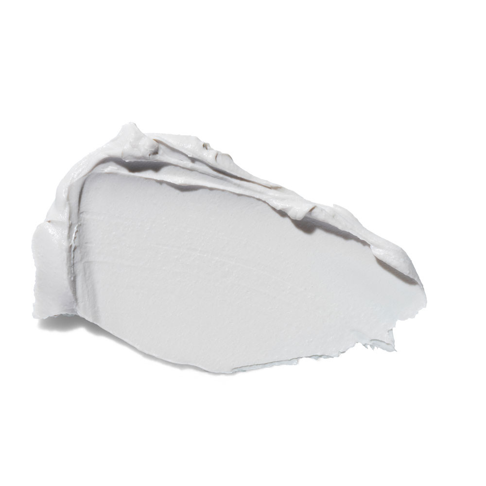 Swipe of light gray clay mask texture