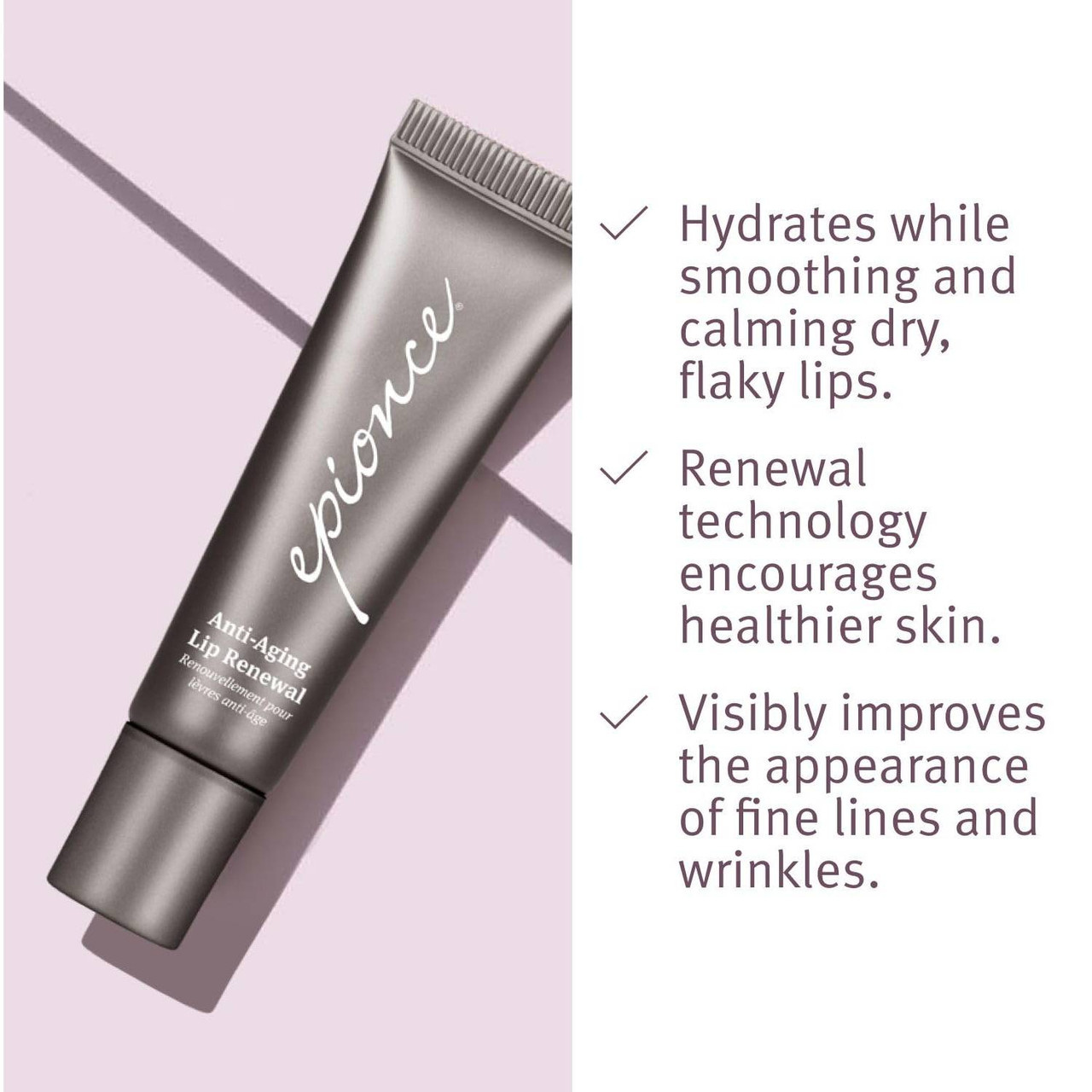 Lip Renewal tube, hydrates, renewal technology, improves fine lines and wrinkles