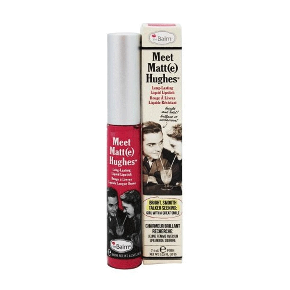 theBalm Meet Matt(e) Hughes Long-Lasting Liquid Lipstick tube with box
