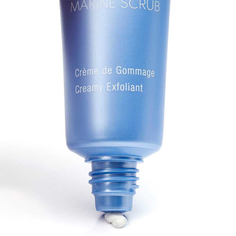 Marine Scrub tube tip with a dab of exfoliant