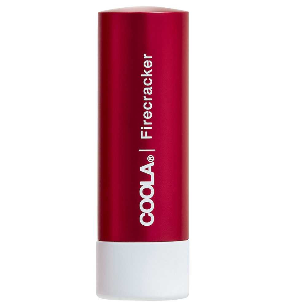Coola Liplux tinted lip balm in Firecracker