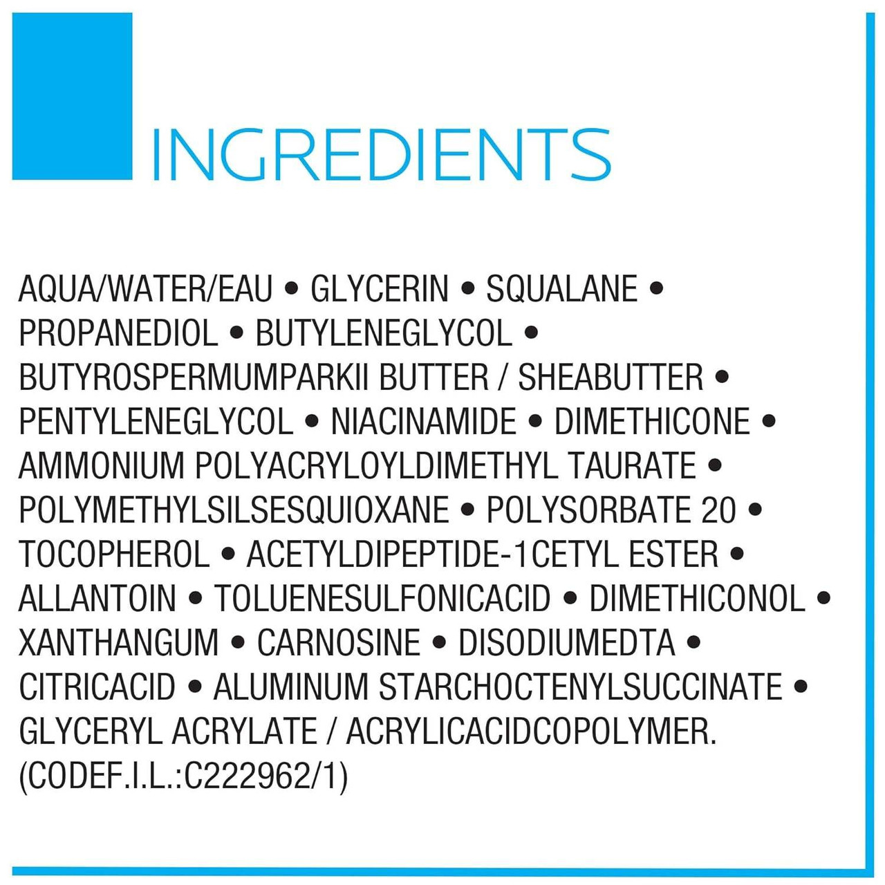 Toleriane Dermallergo Night ingredients list