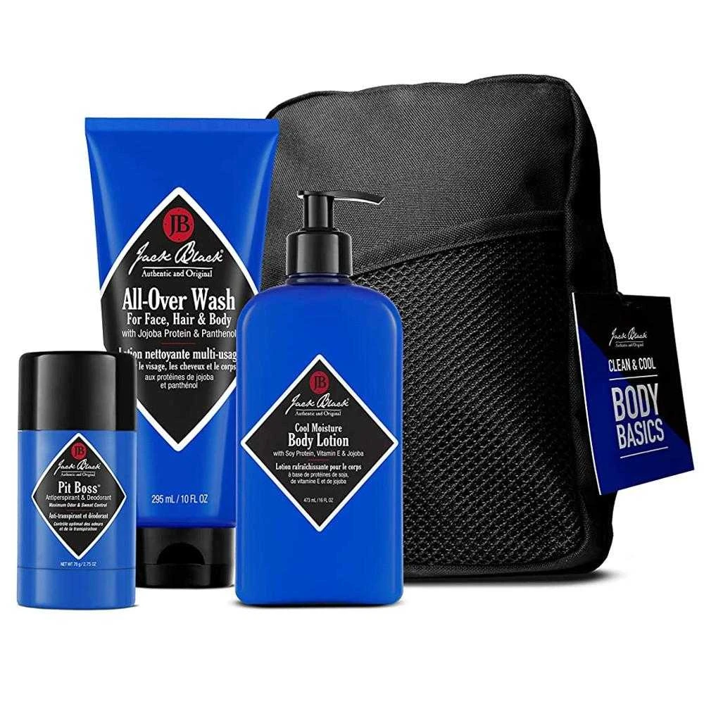 Jack Black Clean & Cool Body Basics Set with travel bag